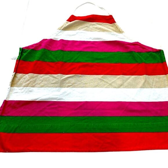 Kate Spade Colorful Striped Apron with measurements on the inside hem - Picture 1 of 5